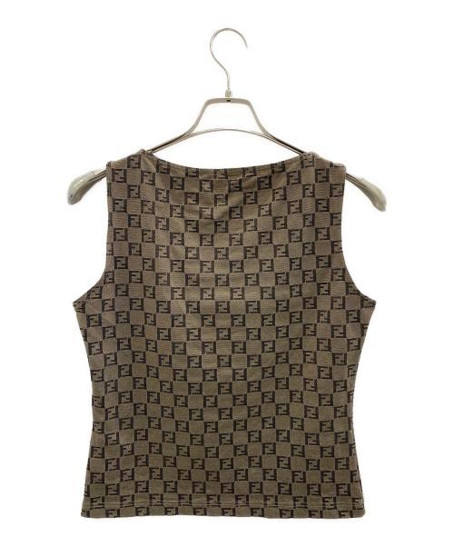 FENDI（フェンディ）FENDI (フェンディ) ノースリーブカットソー ブラウン サイズ:44の古着・服飾アイテム