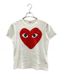 PLAY COMME des GARCONS（プレイコムデギャルソン）の古着「半袖カットソー」｜ホワイト×レッド