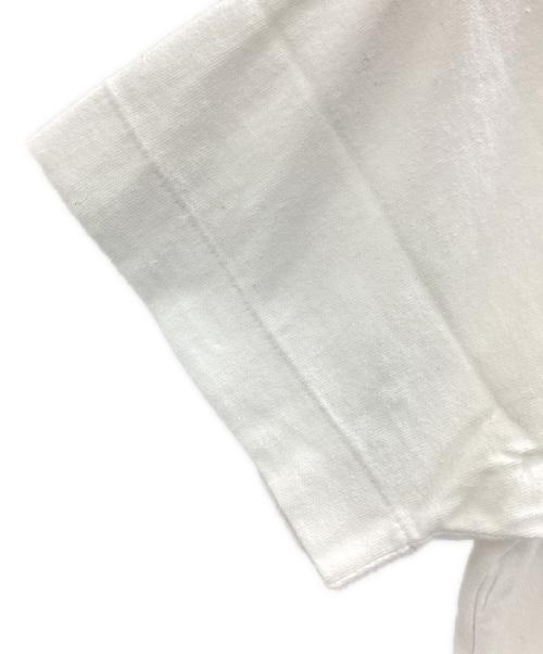 PLAY COMME des GARCONS（プレイコムデギャルソン）PLAY COMME des GARCONS (プレイコムデギャルソン) 半袖カットソー ホワイト×レッド サイズ:Lの古着・服飾アイテム