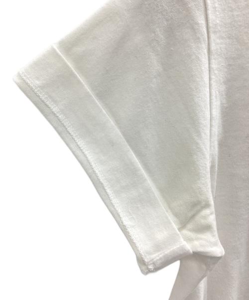 PLAY COMME des GARCONS（プレイコムデギャルソン）PLAY COMME des GARCONS (プレイコムデギャルソン) 半袖カットソー ホワイト×レッド サイズ:Lの古着・服飾アイテム