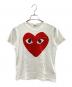 PLAY COMME des GARCONS（プレイコムデギャルソン）の古着「半袖カットソー」｜ホワイト×レッド