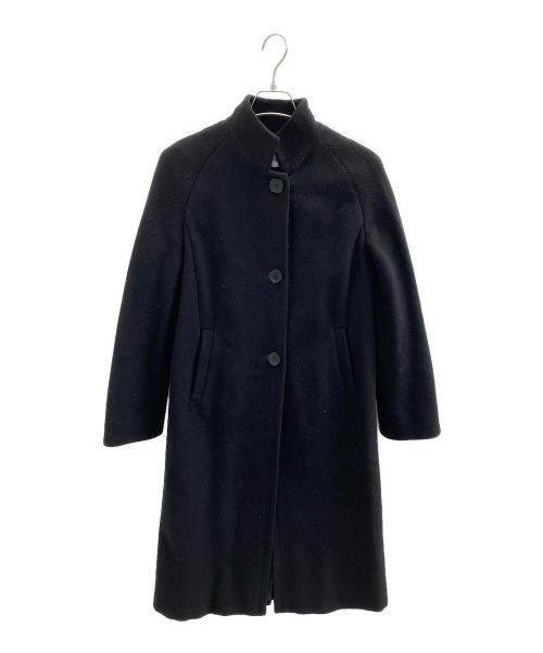 MaxMara（マックスマーラ）MaxMara (マックスマーラ) スタンドカラーコート ブラック サイズ:40の古着・服飾アイテム