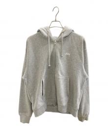 stussy（ステューシー）の古着「ジップパーカー」｜ライトグレー