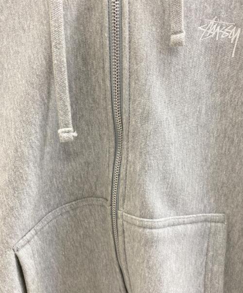 stussy（ステューシー）stussy (ステューシー) ジップパーカー ライトグレー サイズ:Lの古着・服飾アイテム