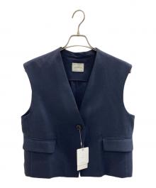 UNITED ARROWS×green label relaxing（ユナイテッドアローズ×グリーンレーベルリラクシング）の古着「ノースリーブジャケット」｜ネイビー