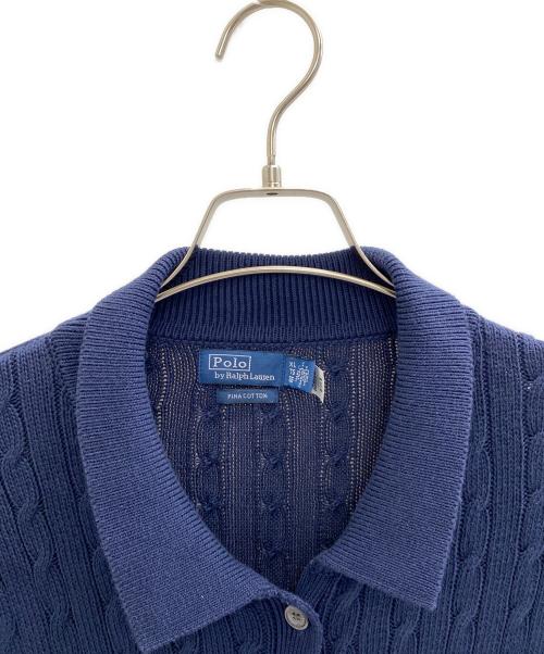 POLO RALPH LAUREN（ポロ・ラルフローレン）POLO RALPH LAUREN (ポロ・ラルフローレン) ニットカーディガン ネイビー サイズ:XLの古着・服飾アイテム