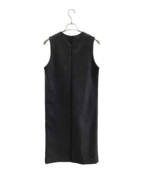 UNITED ARROWS TOKYO（ユナイテッドアローズトウキョウ）UNITED ARROWS TOKYO (ユナイテッドアローズトウキョウ) ジャンパースカート Vネックワンピース グレー サイズ:38 未使用品の古着・服飾アイテム