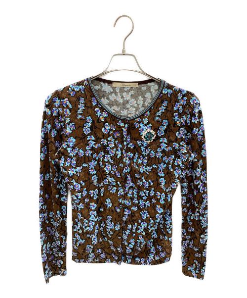 BLUMARINE（ブルマリン）BLUMARINE (ブルマリン) 薄手カーディガン ブラウン サイズ:S (36)の古着・服飾アイテム