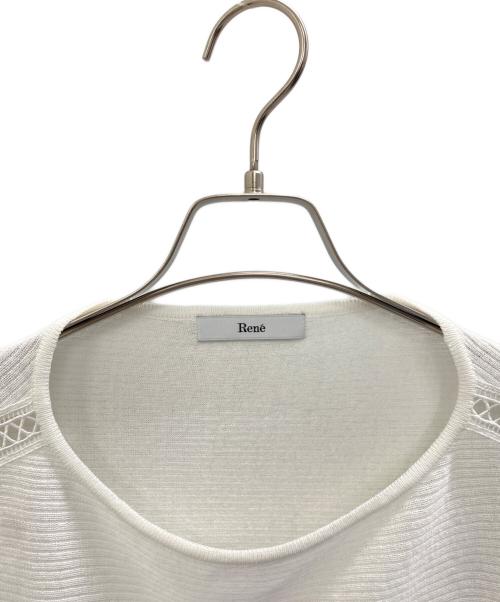 Rene（ルネ）Rene (ルネ) 薄手ニット ホワイト サイズ:S (36)の古着・服飾アイテム