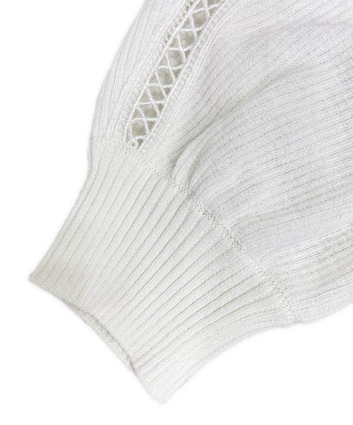 Rene（ルネ）Rene (ルネ) 薄手ニット ホワイト サイズ:S (36)の古着・服飾アイテム