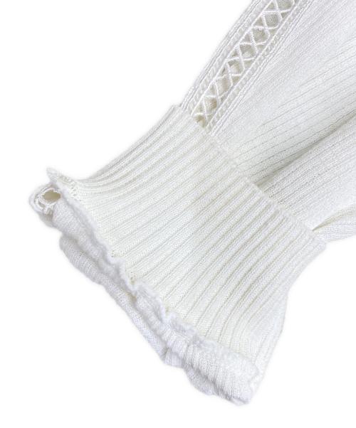 Rene（ルネ）Rene (ルネ) 薄手ニット ホワイト サイズ:S (36)の古着・服飾アイテム