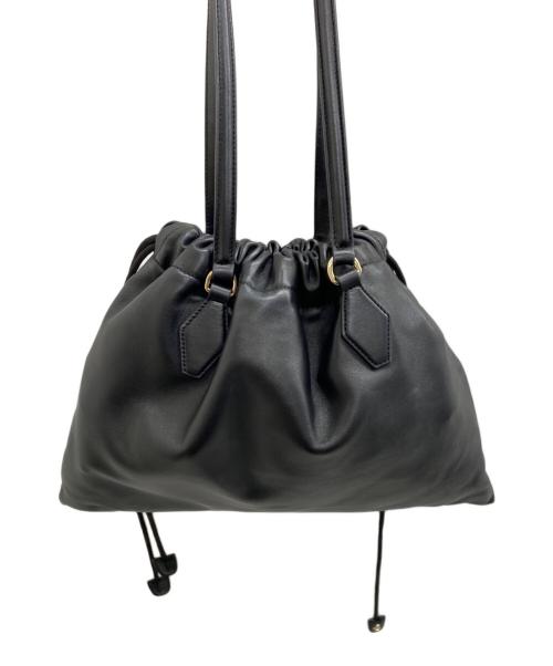 JIMMY CHOO（ジミーチュウ）JIMMY CHOO (ジミーチュウ) ドローストリング トート ミディアム ブラックの古着・服飾アイテム