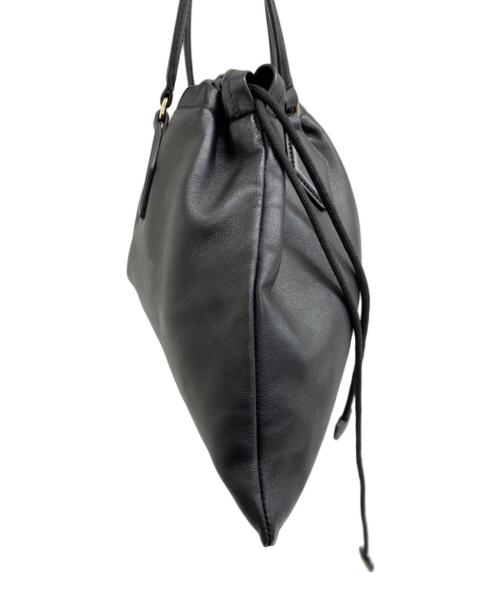 JIMMY CHOO（ジミーチュウ）JIMMY CHOO (ジミーチュウ) ドローストリング トート ミディアム ブラックの古着・服飾アイテム