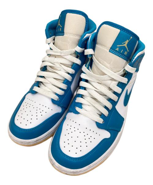 NIKE（ナイキ）NIKE (ナイキ) Air Jordan 1 MID ホワイト×ブルー サイズ:25cmの古着・服飾アイテム