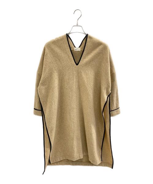 &her（アンドハー）&her (アンドハー) 長袖ワンピース ベージュ サイズ:Freeの古着・服飾アイテム