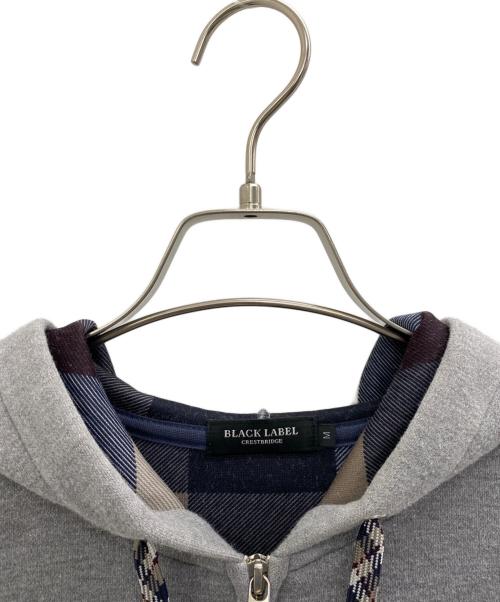 BLACK LABEL CRESTBRIDGE（ブラックレーベル クレストブリッジ）BLACK LABEL CRESTBRIDGE (ブラックレーベル クレストブリッジ) ジップパーカー グレー サイズ:Mの古着・服飾アイテム