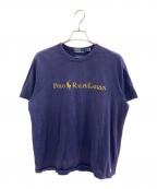 POLO RALPH LAURENポロ・ラルフローレン）の古着「別注 Gold Logo T-Shirt」｜ネイビー