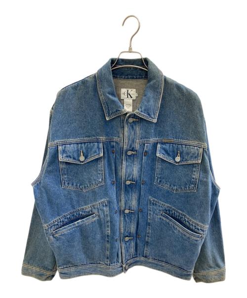 Calvin Klein（カルバンクライン）Calvin Klein (カルバンクライン) デニムジャケット ブルー サイズ:Lの古着・服飾アイテム