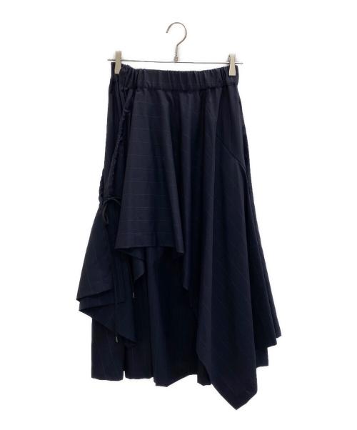 Ujoh（ウジョー）Ujoh (ウジョー) リボンデザイナシンメトリースカート ブラック サイズ:2の古着・服飾アイテム