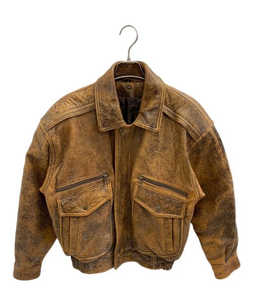 ノーブランド（ノーブランド）ノーブランド (ノーブランド) A-2フライトジャケット ブラウン サイズ:Mの古着・服飾アイテム
