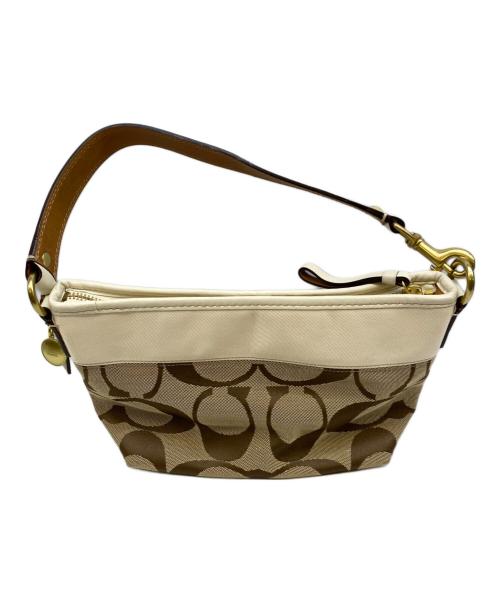 COACH（コーチ）COACH (コーチ) ワンショルダーバッグ ベージュ×ブラウンの古着・服飾アイテム