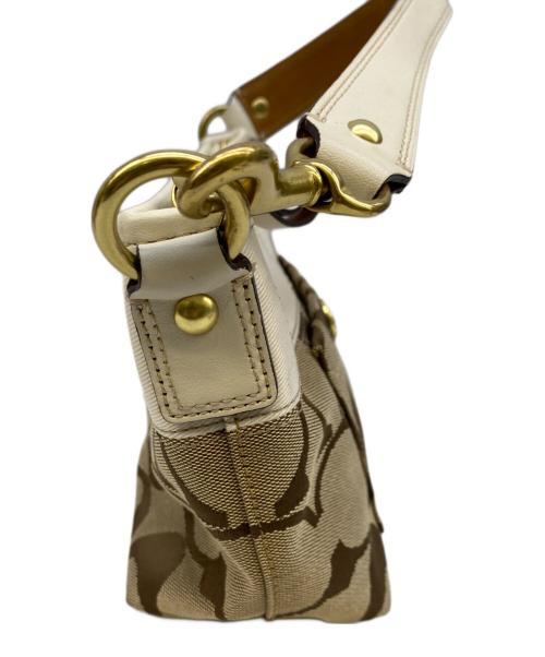 COACH（コーチ）COACH (コーチ) ワンショルダーバッグ ベージュ×ブラウンの古着・服飾アイテム