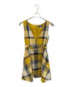 BLUE LABEL CRESTBRIDGEブルーレーベルクレストブリッジ）の古着「ノースリーブワンピース」｜イエロー