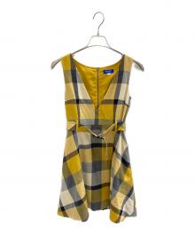 BLUE LABEL CRESTBRIDGE（ブルーレーベルクレストブリッジ）の古着「ノースリーブワンピース」｜イエロー