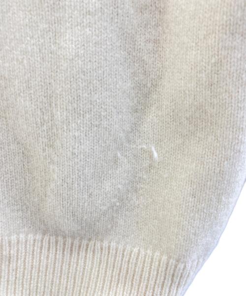 LACOSTE（ラコステ）LACOSTE (ラコステ) 厚手ニット ベージュ×ネイビー サイズ:3の古着・服飾アイテム