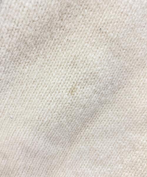 LACOSTE（ラコステ）LACOSTE (ラコステ) 厚手ニット ベージュ×ネイビー サイズ:3の古着・服飾アイテム