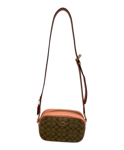 COACH（コーチ）COACH (コーチ) ショルダーバッグ ブラウン×ピンクの古着・服飾アイテム