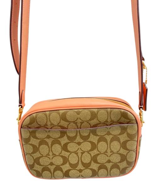 COACH（コーチ）COACH (コーチ) ショルダーバッグ ブラウン×ピンクの古着・服飾アイテム