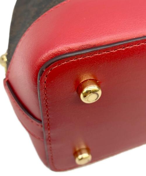 COACH（コーチ）COACH (コーチ) 2WAYショルダーバッグ ブラウン×レッドの古着・服飾アイテム