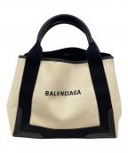 BALENCIAGAバレンシアガ）の古着「ネイビーカバス」｜ベージュ×ブラック
