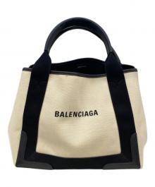 BALENCIAGA（バレンシアガ）の古着「ネイビーカバス」｜ベージュ×ブラック