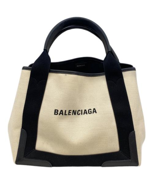 BALENCIAGA（バレンシアガ）BALENCIAGA (バレンシアガ) ネイビーカバス ベージュ×ブラックの古着・服飾アイテム