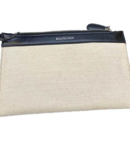 BALENCIAGA（バレンシアガ）BALENCIAGA (バレンシアガ) ネイビーカバス ベージュ×ブラックの古着・服飾アイテム