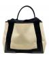BALENCIAGA (バレンシアガ) ネイビーカバス ベージュ×ブラック：45000円