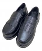CLELクレイル）の古着「Air Cushion High Sole Loafers」｜ブラック