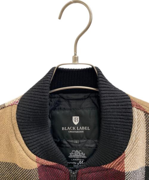 BLACK LABEL CRESTBRIDGE（ブラックレーベル クレストブリッジ）BLACK LABEL CRESTBRIDGE (ブラックレーベル クレストブリッジ) ウール混チェックボンバージャケット マルチカラー サイズ:Lの古着・服飾アイテム