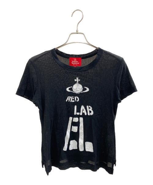 Vivienne Westwood RED LABEL（ヴィヴィアンウエストウッドレッドレーベル）Vivienne Westwood RED LABEL (ヴィヴィアンウエストウッドレッドレーベル) メッシュ半袖カットソー ブラック サイズ:00の古着・服飾アイテム