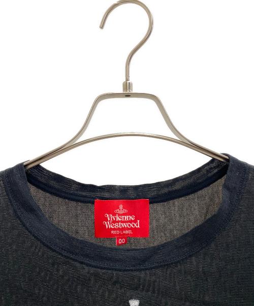 Vivienne Westwood RED LABEL（ヴィヴィアンウエストウッドレッドレーベル）Vivienne Westwood RED LABEL (ヴィヴィアンウエストウッドレッドレーベル) メッシュ半袖カットソー ブラック サイズ:00の古着・服飾アイテム