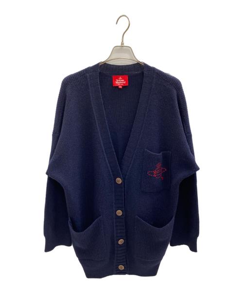Vivienne Westwood RED LABEL（ヴィヴィアンウエストウッドレッドレーベル）Vivienne Westwood RED LABEL (ヴィヴィアンウエストウッドレッドレーベル) 厚手カーディガン ネイビー サイズ:00の古着・服飾アイテム
