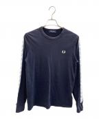 FRED PERRYフレッドペリー）の古着「Taped Long Sleeve T-Shirt」｜ネイビー