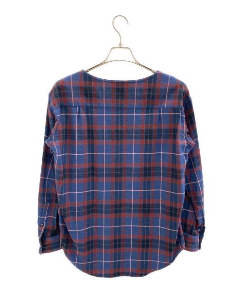 LAD MUSICIAN（ラッドミュージシャン）LAD MUSICIAN (ラッドミュージシャン) PULLOVER SHIRT BIG TARTAN CHECK ネイビー×レッド サイズ:42の古着・服飾アイテム