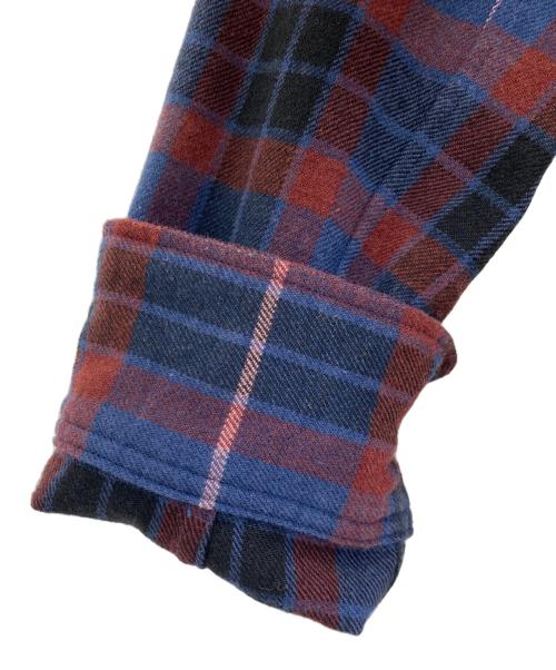LAD MUSICIAN（ラッドミュージシャン）LAD MUSICIAN (ラッドミュージシャン) PULLOVER SHIRT BIG TARTAN CHECK ネイビー×レッド サイズ:42の古着・服飾アイテム