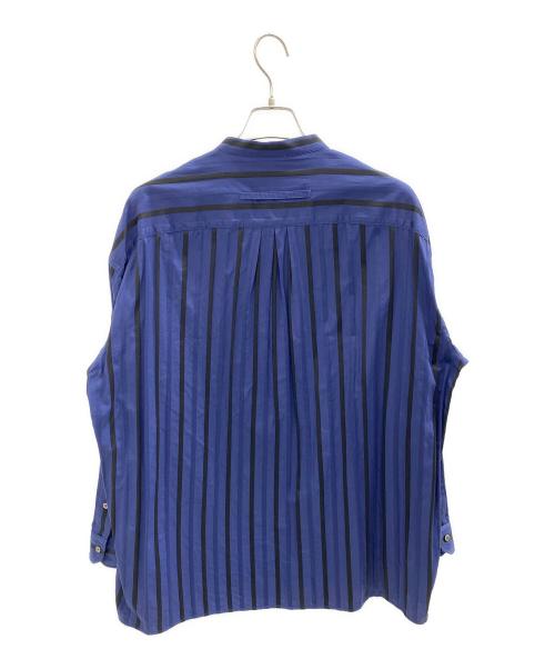 ticca（ティッカ）ticca (ティッカ) スタンドカラーL/Sストライプシャツ ネイビー サイズ:Freeの古着・服飾アイテム