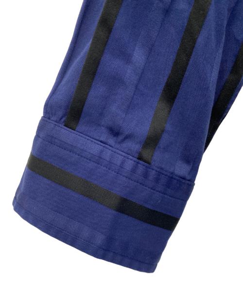 ticca（ティッカ）ticca (ティッカ) スタンドカラーL/Sストライプシャツ ネイビー サイズ:Freeの古着・服飾アイテム