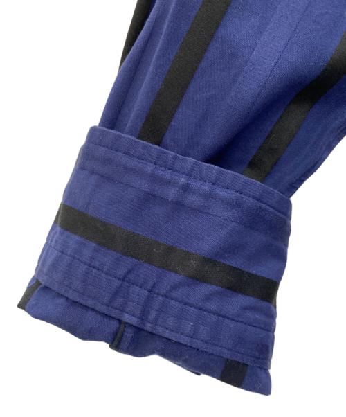 ticca（ティッカ）ticca (ティッカ) スタンドカラーL/Sストライプシャツ ネイビー サイズ:Freeの古着・服飾アイテム