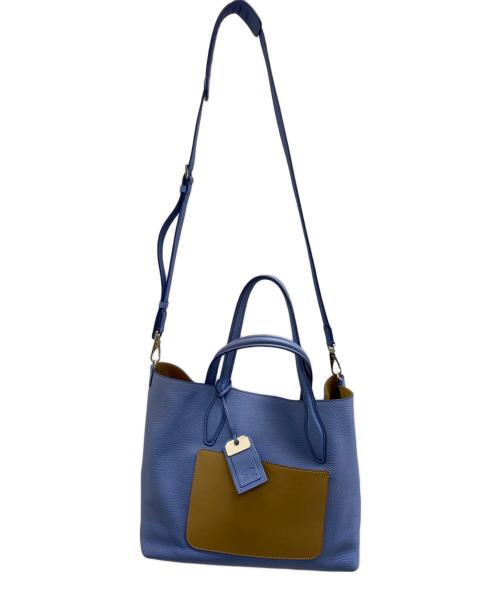 TOD'S（トッズ）TOD'S (トッズ) リバーシブルトート スカイブルー×ベージュの古着・服飾アイテム